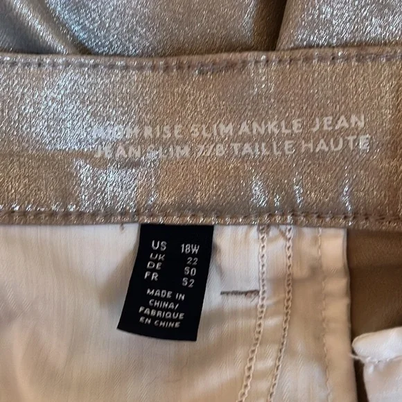 Sparkly Lands’ End high rise slim ankle jeans - Picture 11 of 13